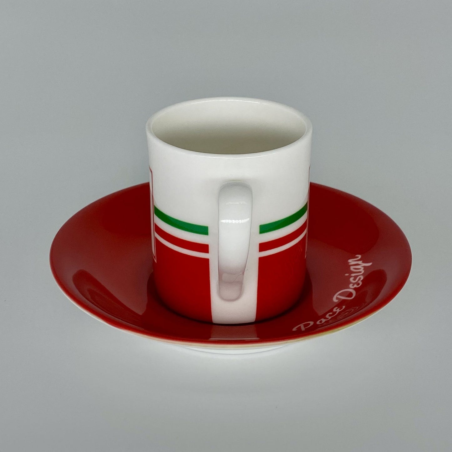 Racing Espresso Cups and Saucers Set of 4