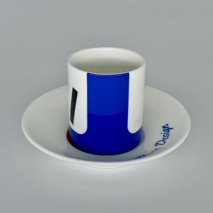Racing Espresso Cups and Saucers Set of 4