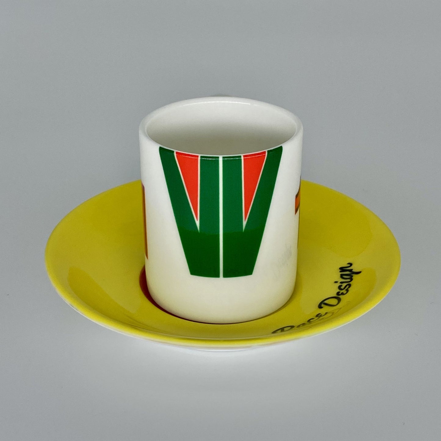 Racing Espresso Cups and Saucers Set of 4
