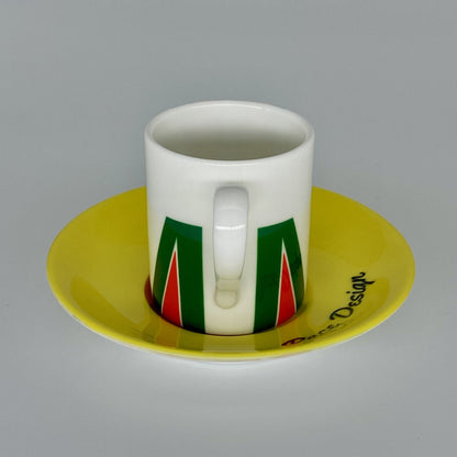 Racing Espresso Cups and Saucers Set of 4