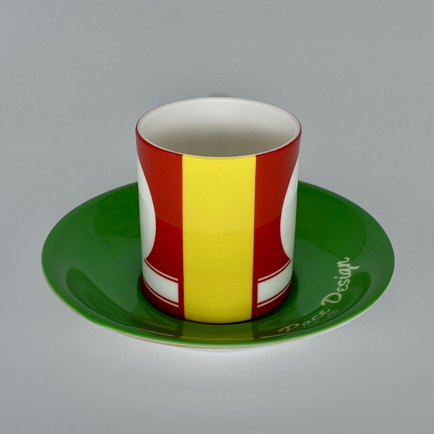 Racing Espresso Cups and Saucers Set of 4