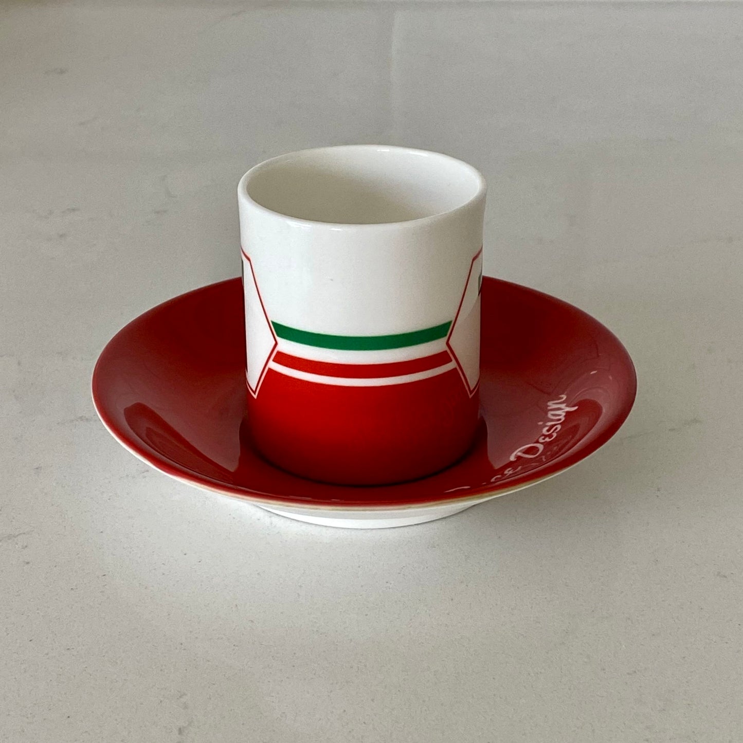 Racing Espresso Set of 4 Cups and Saucers
