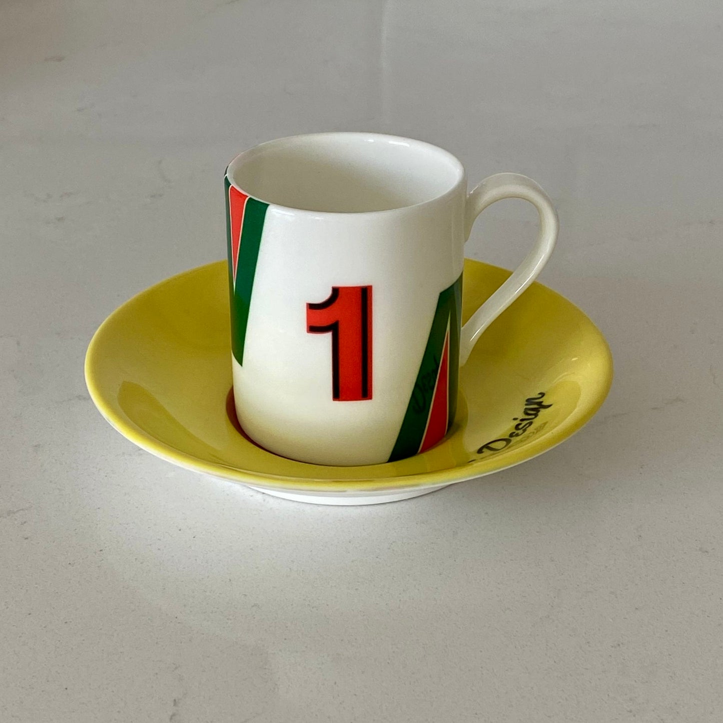 Racing Espresso Set of 4 Cups and Saucers