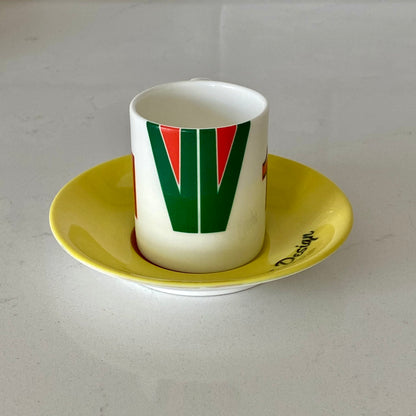 Racing Espresso Set of 4 Cups and Saucers