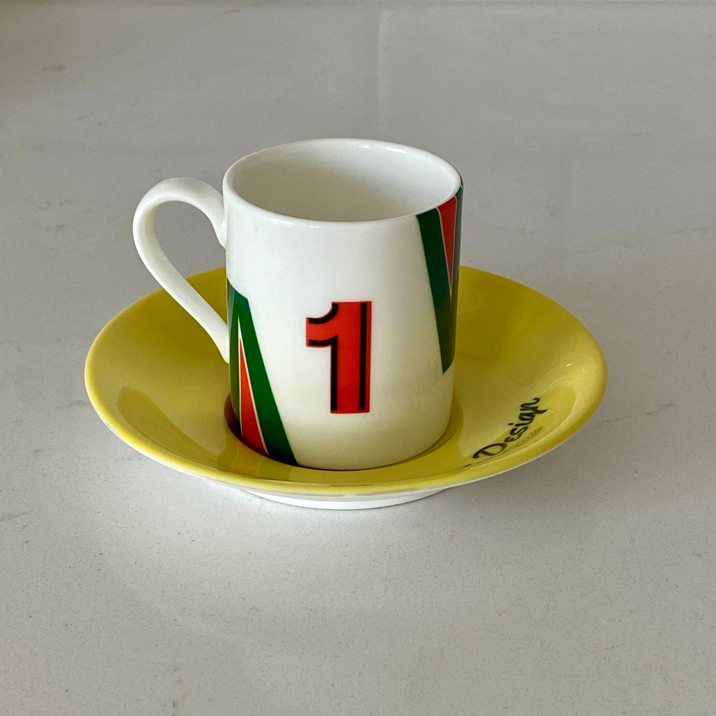 Racing Espresso Set of 4 Cups and Saucers