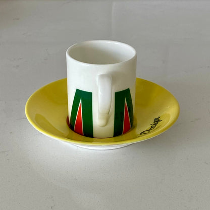 Racing Espresso Set of 4 Cups and Saucers