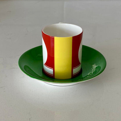 Racing Espresso Set of 4 Cups and Saucers
