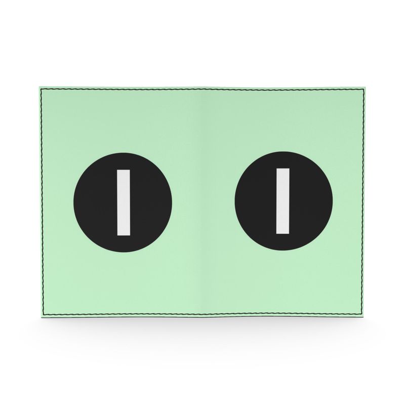 Green passport cover with a white number "1" in black circle on a white background