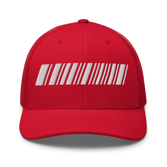 Barcode Mesh Hat Rosso