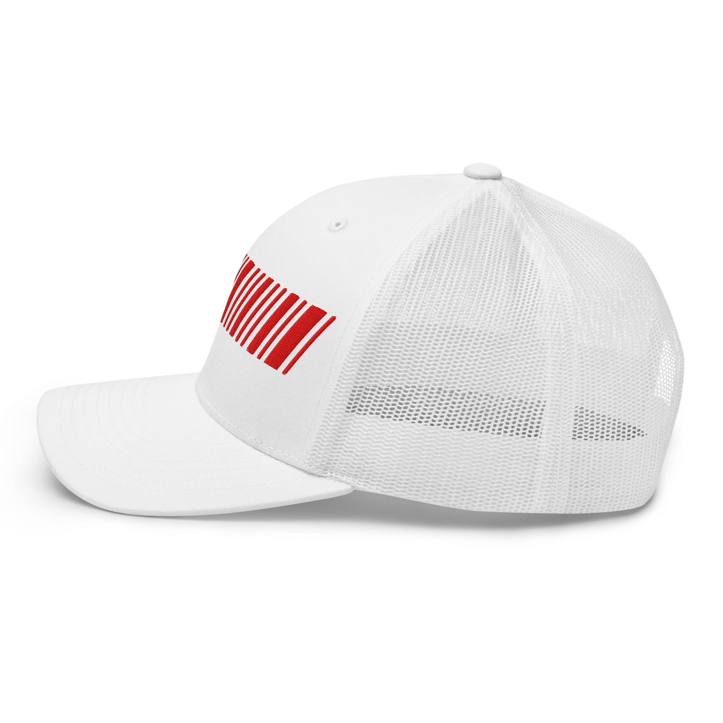 Barcode Mesh Hat Bianco