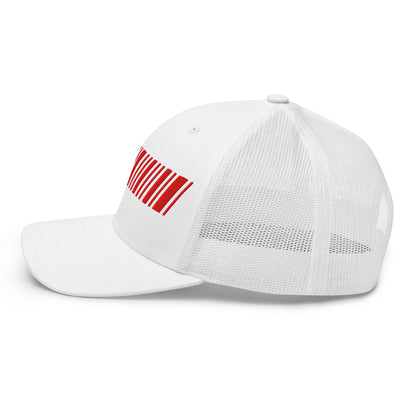 Barcode Mesh Hat Bianco