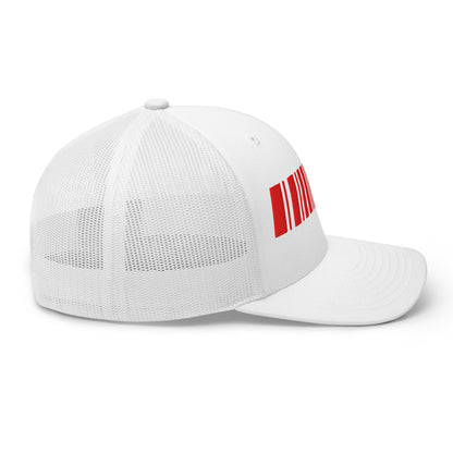 Barcode Mesh Hat Bianco