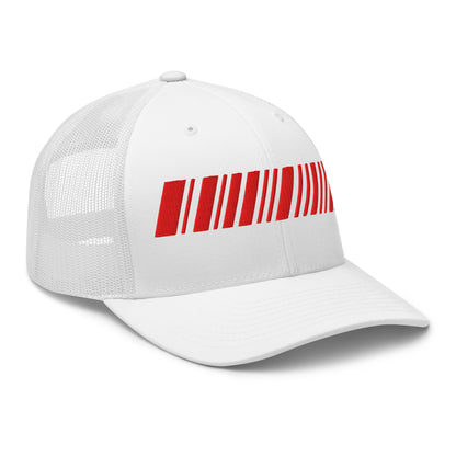 Barcode Mesh Hat Bianco